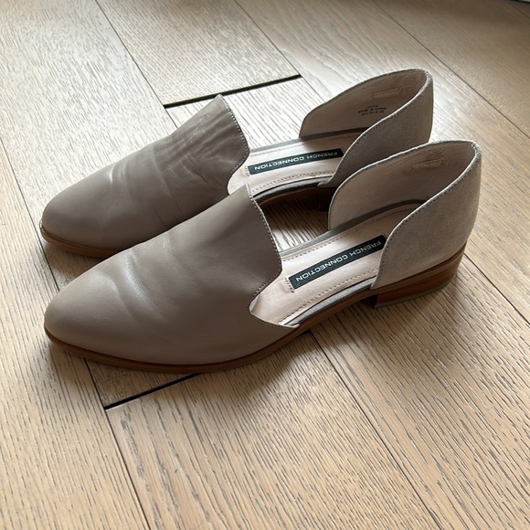 FRENCH CONNECTION LOTTIE D'ORSAY FLATS TAN SIZE 8 - Picture 3 of 5